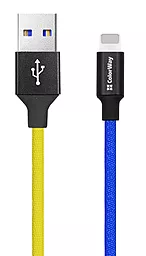 Кабель USB ColorWay Lightning Cable Blue/Yellow (CW-CBUL052-BLY)