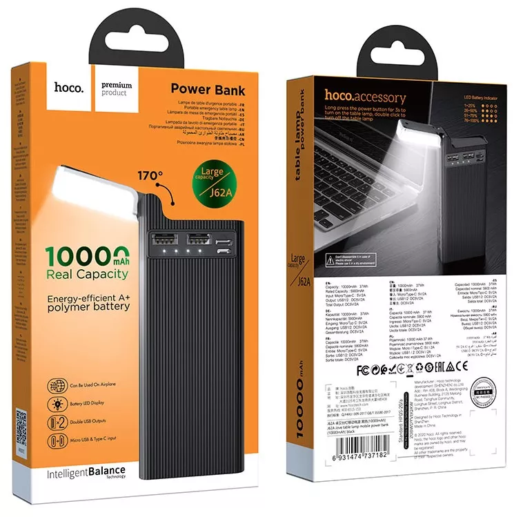Повербанк Hoco J62A Jove 10000mAh Black - фото 5