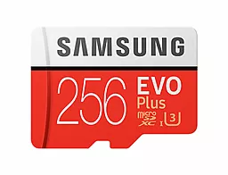 Карта пам'яті Samsung microSDXC 256GB Evo Plus Class 10 UHS-I U3 + SD-адаптер (MB-MC256GA/RU) - мініатюра 4