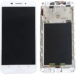Дисплей Asus ZenFone Max ZC550KL (Z010D, Z010DA) з тачскріном і рамкою, White