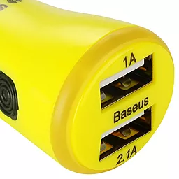 Автомобильное зарядное устройство Baseus 2USB Car charger 2.1A Yellow (Tiny) - миниатюра 8