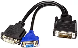 Видео сплиттер DVI-I - DVI-D/ VGA 0.3m black (CA912551) PowerPlant - фото Видео сплиттер DVI-I - DVI-D/ VGA 0.3m black (CA912551) PowerPlant