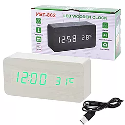 Часы VST VST-862-4 зеленые (корпус белый) - миниатюра 3
