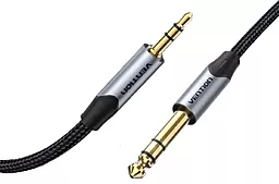 Аудіо кабель Vention Jack 6.35mm - mini Jack 3.5mm M/M cable 3 м gray (BAUHI) - мініатюра 2