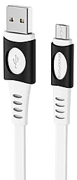 Кабель Borofone BX35 USB-A - micro USB 12w 2.4a 1м cable White - фото Кабель Borofone BX35 USB-A - micro USB 12w 2.4a 1м cable White