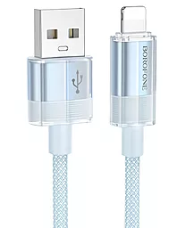 USB Кабель Borofone BU44 Sincero 12w 2.4a 1.2m Lightning cable sky blue