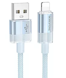 Кабель Borofone BU44 Sincero USB-A - Lightning 12w 2.4a 1.2м cable Sky Blue