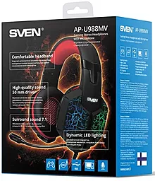 Навушники Sven AP-U988MV Black-Red - мініатюра 5