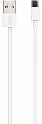 Кабель XO NB47 USB-A - Type-C 12w 2.4a 1м cable White - фото Кабель XO NB47 USB-A - Type-C 12w 2.4a 1м cable White