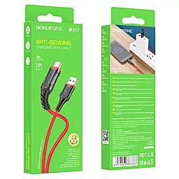 Кабель Borofone BX67 USB-A - micro USB 12w 2.4a 1м cable Red - миниатюра 4 Кабель Borofone BX67 USB-A - micro USB 12w 2.4a 1м cable Red - миниатюра 4