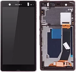 Дисплей Sony Xperia Z с тачскрином и рамкой, оригинал, Purple - фото Дисплей Sony Xperia Z с тачскрином и рамкой, оригинал, Purple