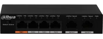 Коммутатор (свитч) DAHUA DH-PFS3006-4GT-60 - фото 1