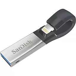 Флешка SanDisk 32GB iXpand USB 3.0/Lightning (SDIX30C-032G-GN6NN) серебристый/черный