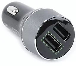Автомобільний зарядний пристрій з швидкою зарядкою Energenie 18w QC3.0 2xUSB-A ports charger silver(EG-U2QC3-CAR-01)