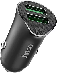 Автомобільний зарядний пристрій з швидкою зарядкою Hoco Z39 Farsighted 18W 3.4A + micro USB Cable Black - мініатюра 6