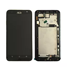 Дисплей Asus ZenFone 2 Laser ZE500KG, ZE500KL, ZE500ML (Z00RD, Z00WD) с тачскрином и рамкой, Black