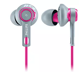 Наушники Philips SHQ2300 ActionFit Pink/Grey - фото Наушники Philips SHQ2300 ActionFit Pink/Grey