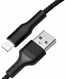 Кабель XO NB51 USB-A - Lightning 10.5w 1м cable Black - фото Кабель XO NB51 USB-A - Lightning 10.5w 1м cable Black