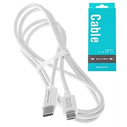 USB Кабель Nillkin USB Type-C - micro USB Cable White