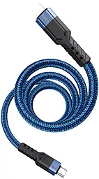 Кабель USB Hoco U110 20W 1.2M Type-C to Lightning Cable Blue - миниатюра 3
