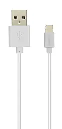 Кабель Canyon USB-A - Lightning 12w 2.4a 1м cable White (CNS-MFICAB01W)