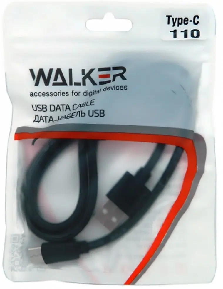 Кабель Walker 110 USB-A - Type-C 5w 1м cable black - фото 3