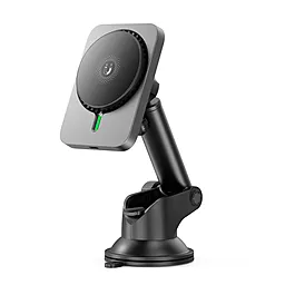 Держатель с беспроводной зарядкой, магнитный XO CX018 Metal Wireless charger Black - фото Держатель с беспроводной зарядкой, магнитный XO CX018 Metal Wireless charger Black