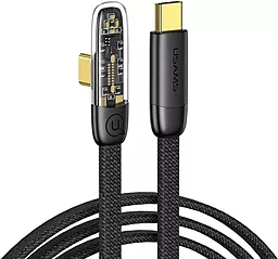 USB PD Кабель Usams Right-angle US-SJ584 100W 3.1A 1.2M USB Type-C - Type-C Cable Black