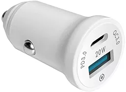 Автомобильное зарядное устройство Piko CC-302QP 20W 3A USB-C/USB-A White - фото Автомобильное зарядное устройство Piko CC-302QP 20W 3A USB-C/USB-A White
