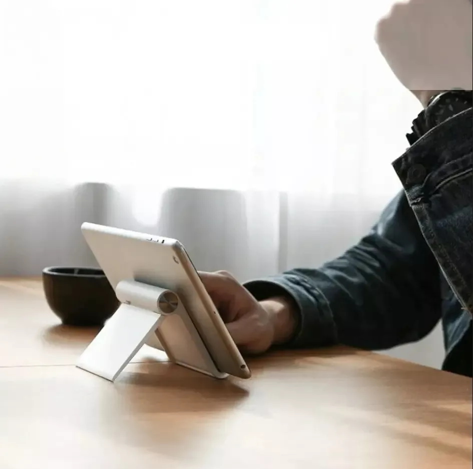 Настольный держатель Ugreen LP115 Multi-Angle Adjustable Portable Stand for iPad White - фото 6