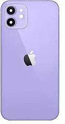 Задняя крышка корпуса Apple iPhone 12 со стеклом камеры Original Purple - фото Задняя крышка корпуса Apple iPhone 12 со стеклом камеры Original Purple