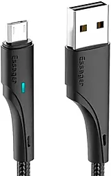Кабель Essager Rousseau USB-A - micro USB 12w 2.4a 2м cable Black (EXCM-LSA01)