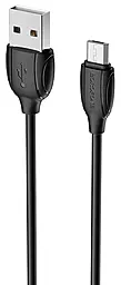 Кабель Borofone BX19 Benefit USB-A - micro USB 12w 2.4a 1м cable Black - фото Кабель Borofone BX19 Benefit USB-A - micro USB 12w 2.4a 1м cable Black