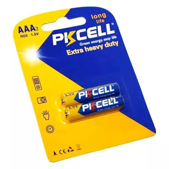 Батарейки PKCELL AAA / R03 BLISTER CARD 2шт 1.5 V - фото 1