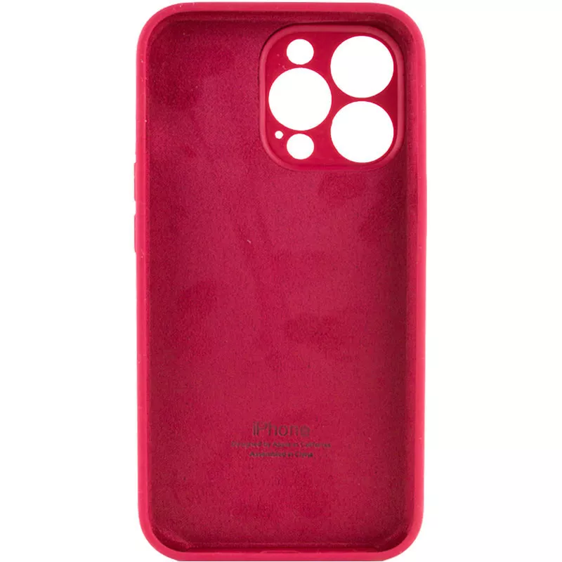 Чохол Silicone Case Full Camera для Apple iPhone 13 Pro Max Rose Red - фото 2