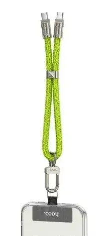 Кабель Hoco GH5 USB Type-C - Type-C 60w 3a 0.21м PD cable Green - фото 3