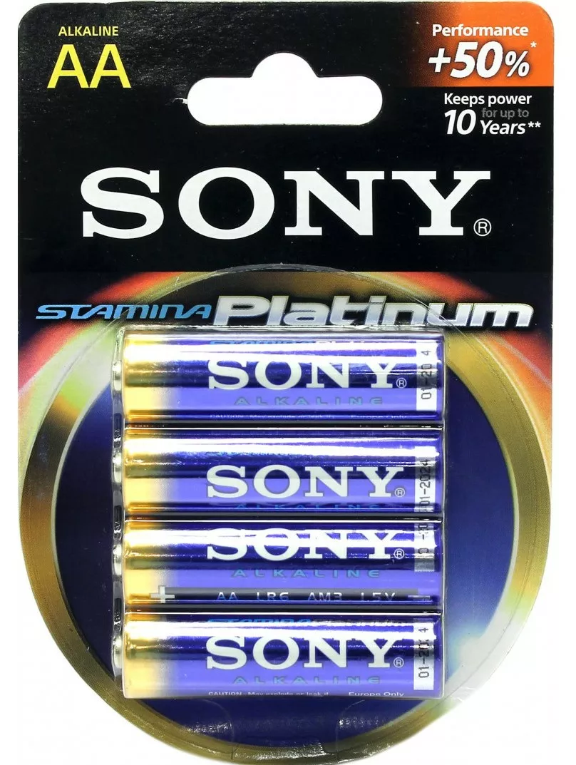 Батарейки Sony АА / R6 Stamina Platinum 4шт - фото 1