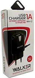 Мережевий зарядний пристрій Walker WH-12 1a USB-A car charger + micro USB cable white - мініатюра 2