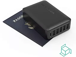 Сетевое зарядное устройство RavPower 60W 12A 6 Port USB C Wall Charger Black (RP-PC033 / RP-PC033BK) - миниатюра 5