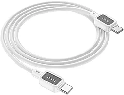 Кабель Hoco X108 Benefit USB Type-C - Type-C 60w 3a 1м PD cable White - миниатюра 2 Кабель Hoco X108 Benefit USB Type-C - Type-C 60w 3a 1м PD cable White - миниатюра 2