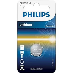 Батарейки Philips CR1632 Lithium 1шт 3 V