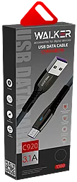 Кабель Walker C920 USB-A - Type-C 15w 3.1a 1м cable Dark/Grey - миниатюра 2 Кабель Walker C920 USB-A - Type-C 15w 3.1a 1м cable Dark/Grey - миниатюра 2