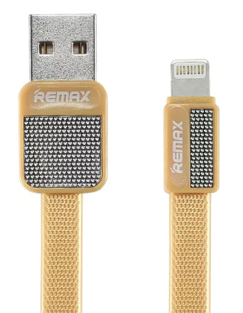 Кабель Remax Platinum USB-A - Lightning 12w 2.4a 1м cable Gold (RC-044i) - фото 1