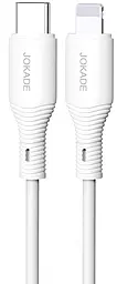 Кабель Jokade JA009 USB Type-C - Lightning 20w 3a 1м PD cable White - фото Кабель Jokade JA009 USB Type-C - Lightning 20w 3a 1м PD cable White