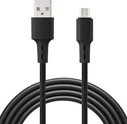 Кабель Glasscove FLEX USB-A - Micro 12w 2.4a 1м cable Black (GF-AM13BK)