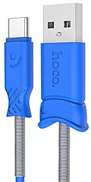 Кабель Hoco X24 Pisces Charged USB-A - Type-C 12w 2.4a 1м cable Blue - фото Кабель Hoco X24 Pisces Charged USB-A - Type-C 12w 2.4a 1м cable Blue