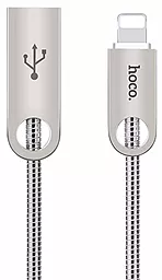 Кабель USB Hoco U8 Lightning Cable Metal Silver