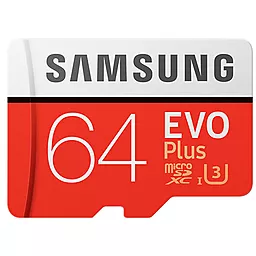 Карта пам'яті Samsung microSDXC 64GB Class 10 UHS-I U3 + SD-адаптер (MB-MC64GA/RU) - мініатюра 2