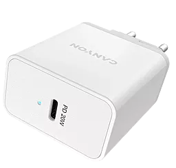 Мережевий зарядний пристрій Canyon 20w PD USB-C home charger white (CNE-CHA20W)
