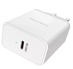 Сетевое зарядное устройство Canyon 20w PD USB-C home charger white (CNE-CHA20W) - фото Сетевое зарядное устройство Canyon 20w PD USB-C home charger white (CNE-CHA20W)